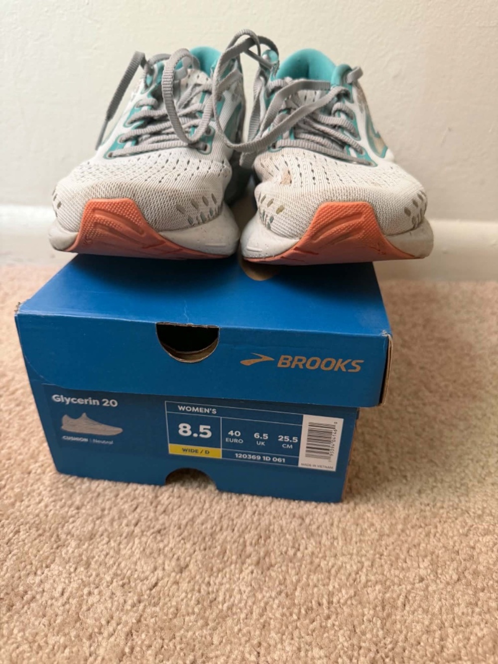 Brooks Glycerin 20, Used in Box, Women's 8.5 Wide, RRP $184 inc tax